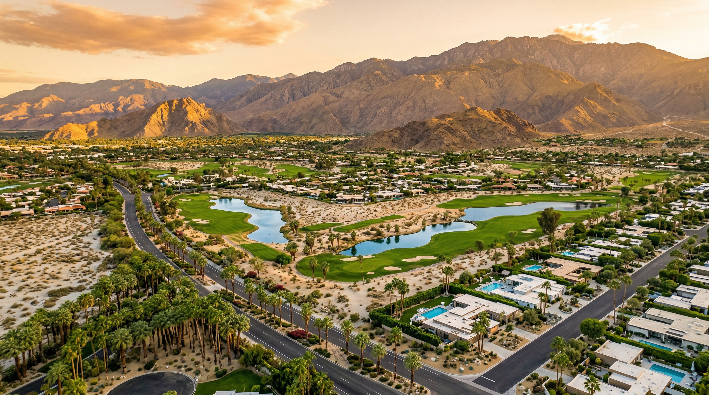 Aerial view of Coachella Valley communities